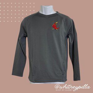 Rawlings Cardinals Long Sleeve Shirt Gray Performance Top Men’s Large